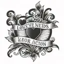 love needs action trust needs proof tattoo design idea