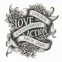 love needs action trust needs proof tattoo design idea