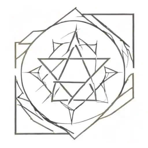 chaos star sign tattoo design idea