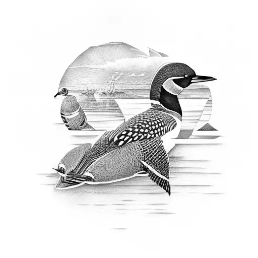 Loon tattoo design idea