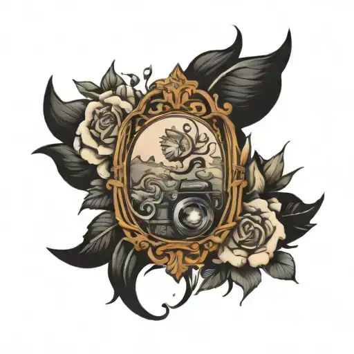 photography and traveller  tattoo design idea