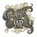 The name CARL in big letters that looks carved tattoo design idea