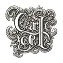 The name CARL in big letters that looks carved tattoo design idea