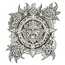 nahual keme mayan calendar tattoo design idea