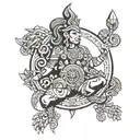 nahual keme mayan calendar tattoo design idea