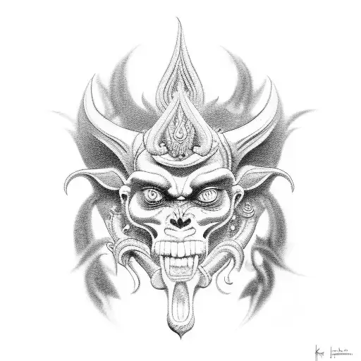 Kali god tattoo design idea