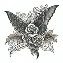 Designing a tattoo can be a personal and creative process. Here’s a suggestion on how you might style the text with the  tattoo design idea