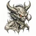 scary demon tattoo design idea