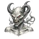 scary demon tattoo design idea