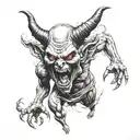 scary demon tattoo design idea