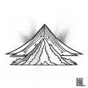 volcano tattoo design idea