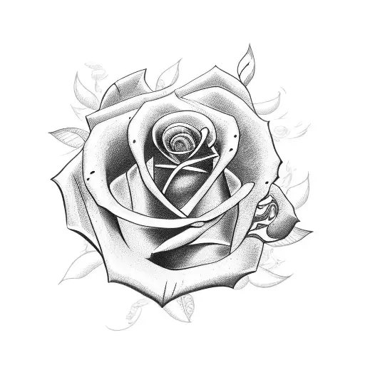 car part with rose  tattoo design idea