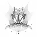 Mandalorian mudhorn shoulder tattoo design idea