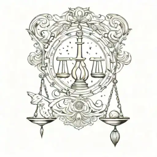 Libra zodiac sign, letters S and K, family, work, cricket  tattoo design idea