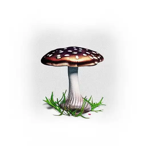 mushroom tattoo design idea