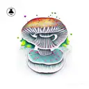 mushroom tattoo design idea