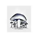 mushroom tattoo design idea