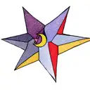 star,moon tattoo design idea
