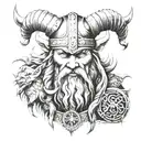 Viking Norse mythology tattoo design idea