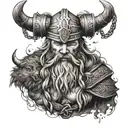 Viking Norse mythology tattoo design idea