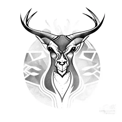 springbok tattoo design idea