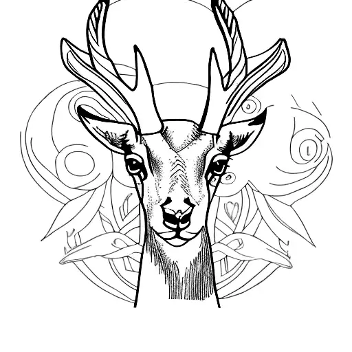 springbok tattoo design idea