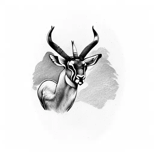 springbok tattoo design idea