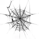 Spider Web with word ADA tattoo design idea