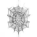 Spider Web with word ADA tattoo design idea
