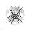 Spider Web with word ADA tattoo design idea