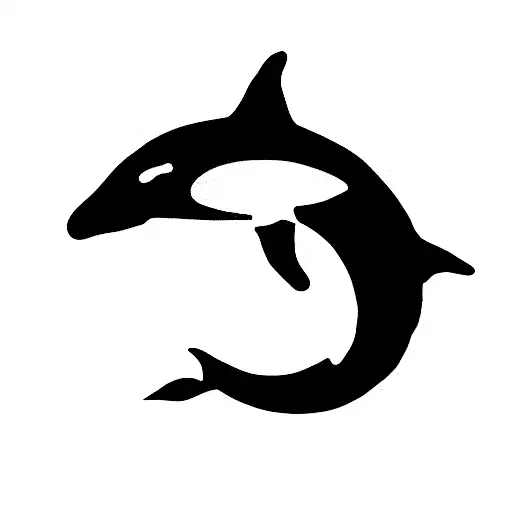 killer whale tattoo design idea
