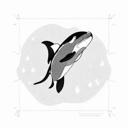 killer whale tattoo design idea