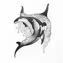 killer whale tattoo design idea