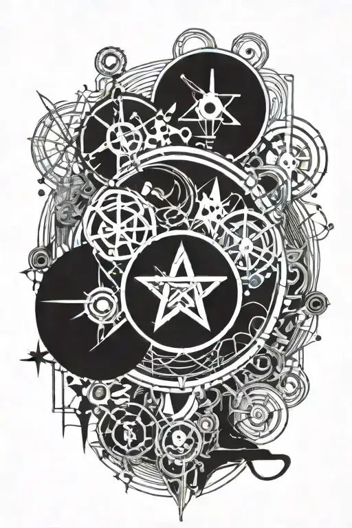 Design a tattoo with bands slipknot, nirvana, my chemical romance, a day to remember, linkin park, silverstein, and tattoo design idea