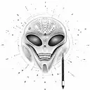 Alien abduction  tattoo design idea