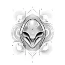 Alien abduction  tattoo design idea