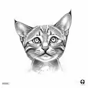 Gato tocando saxofon  tattoo design idea