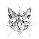 Gato tocando saxofon  tattoo design idea