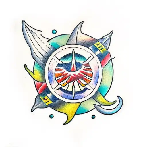 Ocean themed. must say "DAD"  tattoo design idea