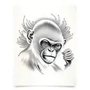 bonobo monkey tattoo design idea