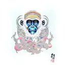 bonobo monkey tattoo design idea