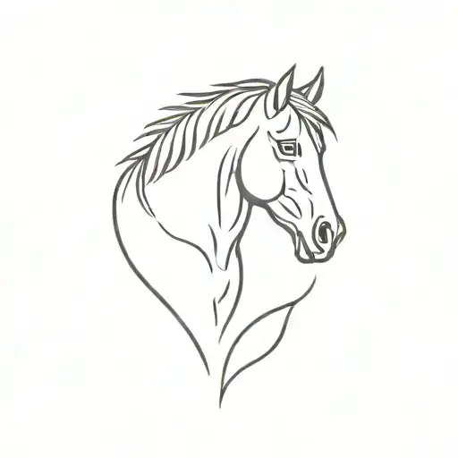 horse dog cat tattoo design idea