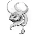 sol-key snake tattoo design idea