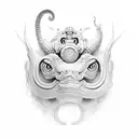 sol-key snake tattoo design idea