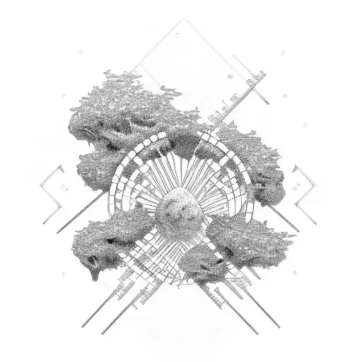 DNA , nature , trees,earth  tattoo design idea
