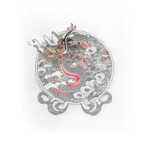 Korean art tattoo design idea