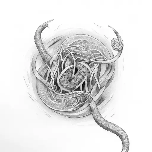 kidney entwined with thornes tattoo design idea
