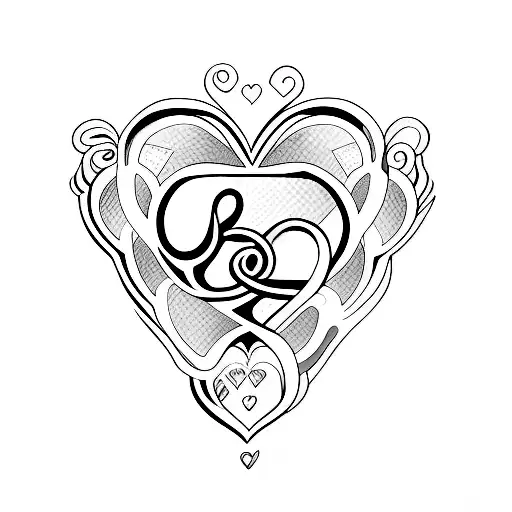 a heart with a key the letter b and the word princess tattoo design idea