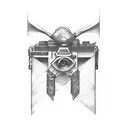 Clapperboard tattoo design idea