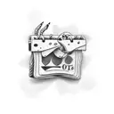 Clapperboard tattoo design idea